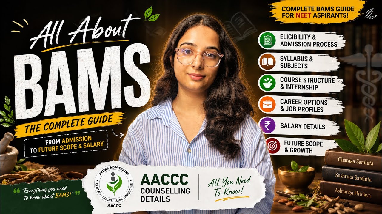 BAMS Complete Guide | Eligibility, Colleges, Salary, Jobs, Admission & Future‼️ #bams #mbbs #cutoff 