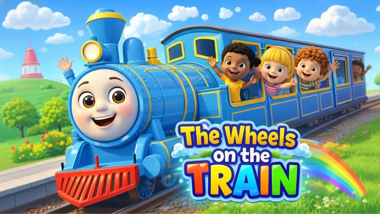 The Wheels on the Train | Train Song for Kids | Nursery Rhymes English