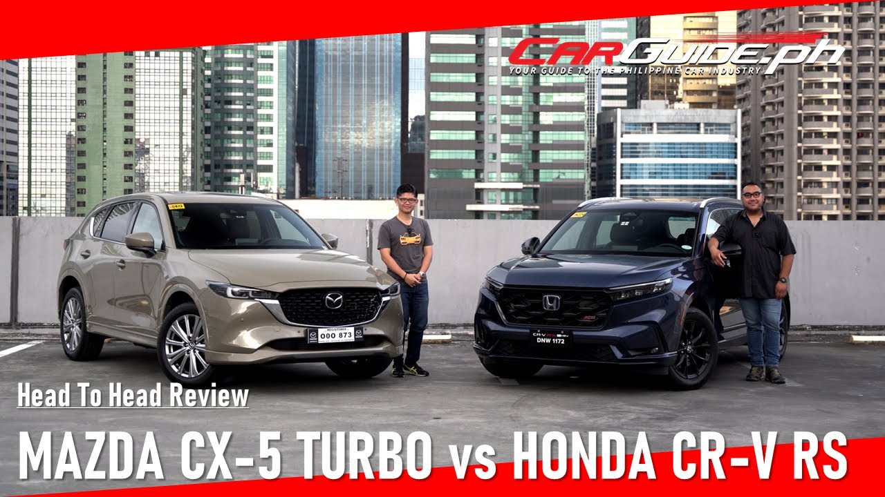 Лицом к лицу: Mazda CX-5 Turbo против Honda CR-V RS e:HEV | CarGuide.PH