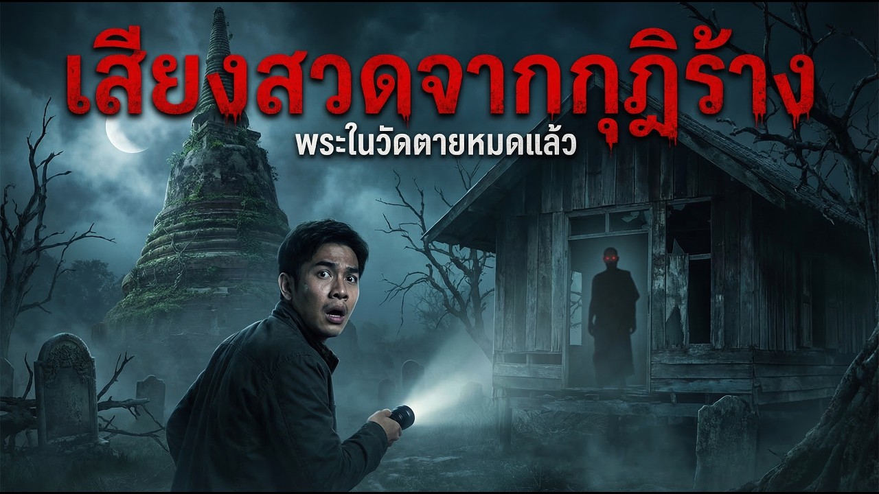 เสียงสวดจากกุฏิเก่าข้างเจดีย์…ทั้งที่พระในวัดมรณภาพไปหมดแล้ว | เรื่องผีหลอนก่อนนอน