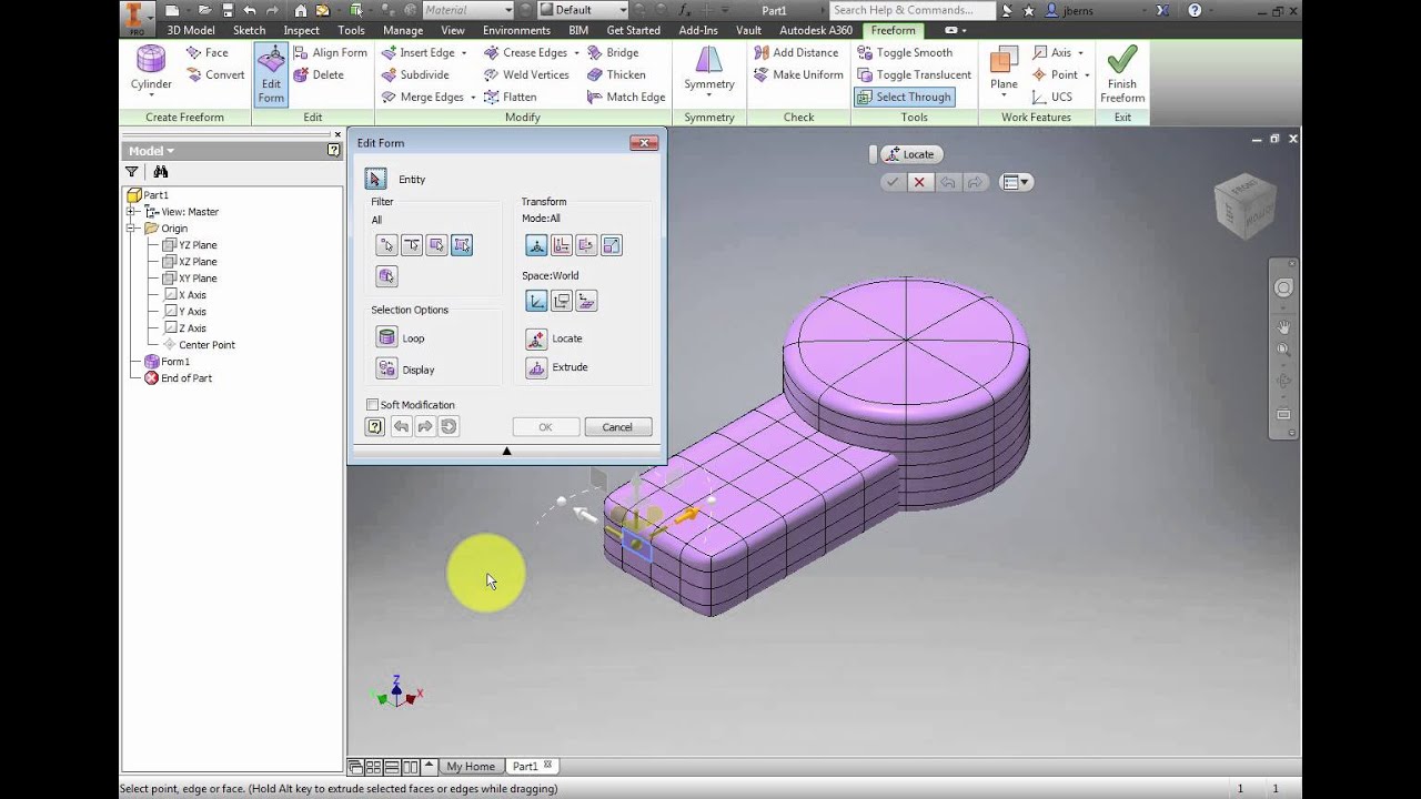 Exploring the Freeform Tool