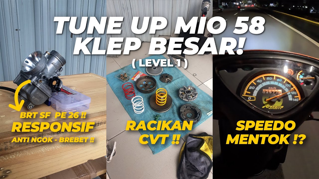 Aku Tune Up Mio Bore up ku buat harian...tapi speedo nya mentok🤫