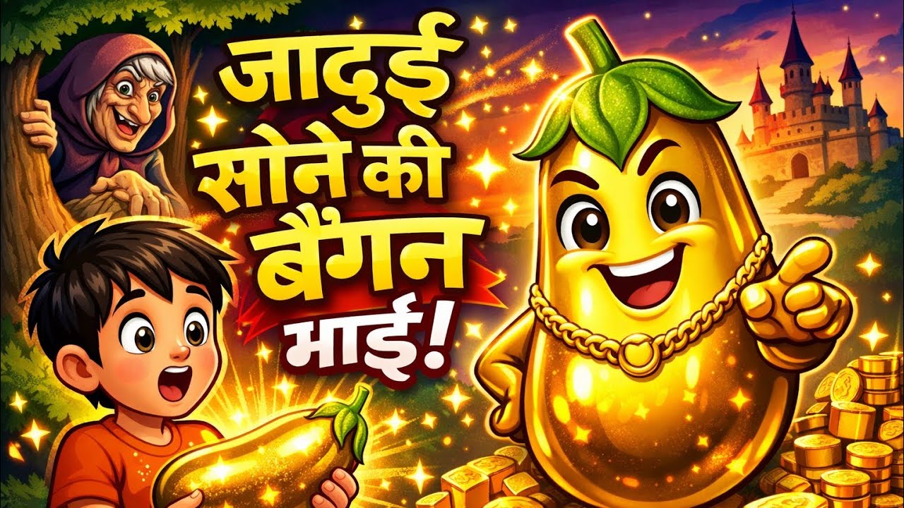 जादुई सोने की बेंगन   Hindi Stories   Moral Story   Hindi Kahani   Bedtime Story For Kids   Jadui