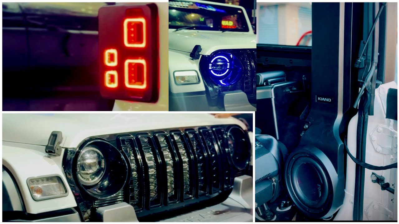 Thar 2026...Modified.. Rubicon Grill, Wolf Eye headlights, Tail lights, Merge Subwoofer, Hinge Steps