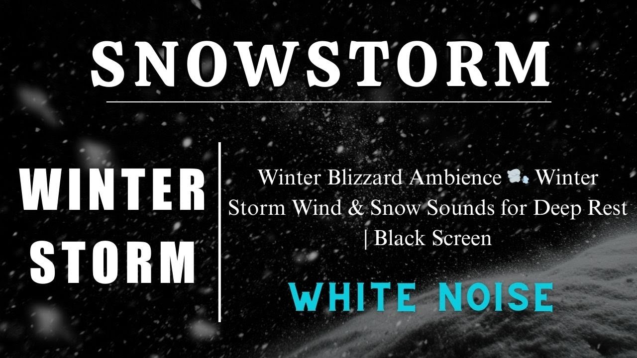 Winter Blizzard Ambience 🌬️ Winter Storm Wind & Snow Sounds for Deep Rest | Black Screen