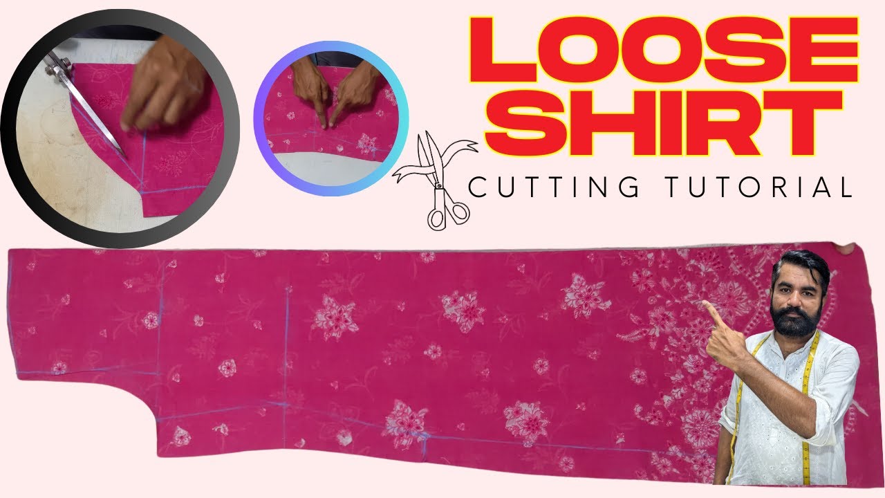 Long Loose Fashionable Shirt Cutting | Shirt Cutting And Stitching Tips