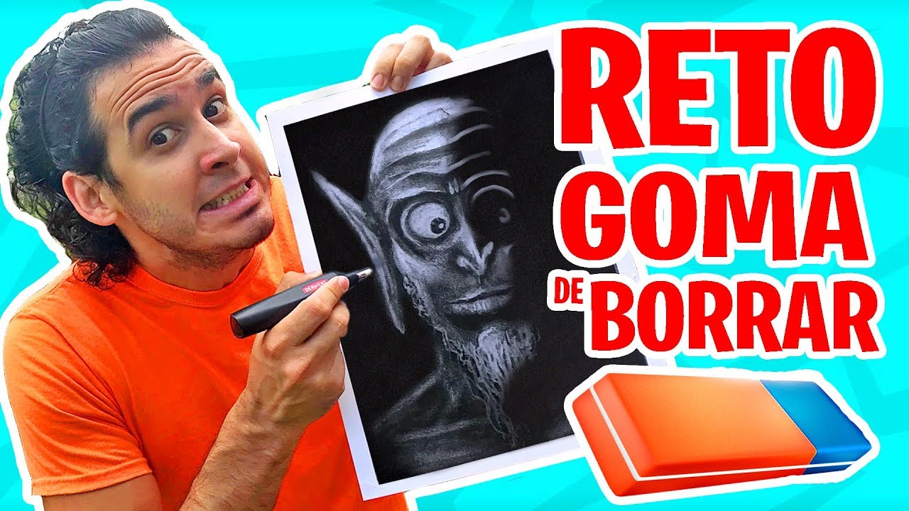 DIBUJANDO SOLO CON GOMA DE BORRAR !! RETO | The Eraser Only Art Challenge | HaroldArtist