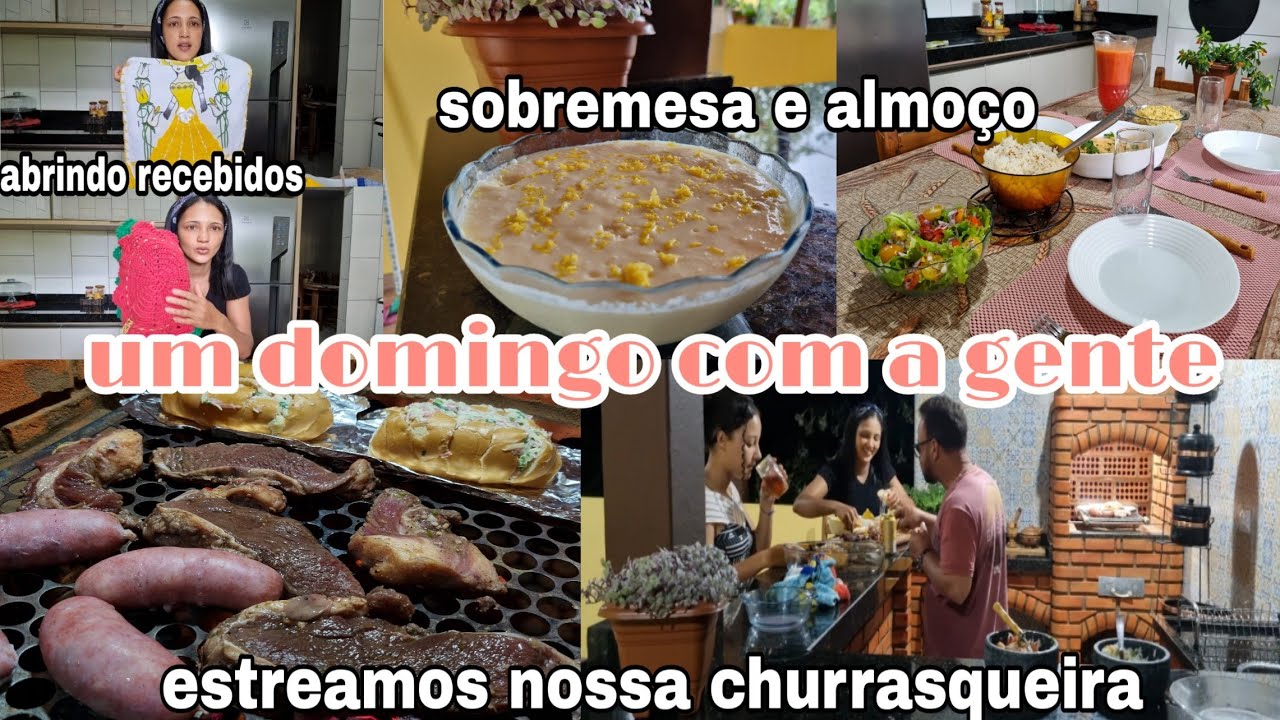 um domingo inteiro conosco/ abrindo presentes / almoço rápido e delicioso/ fui a igreja / churrasco
