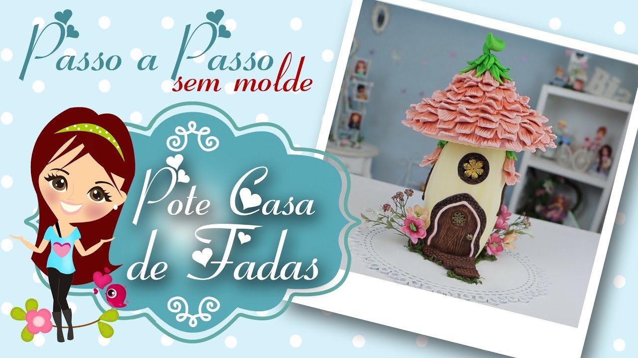 Pote Casa de Fadas de Biscuit - Passo a Passo - Bia Cravol - DIY