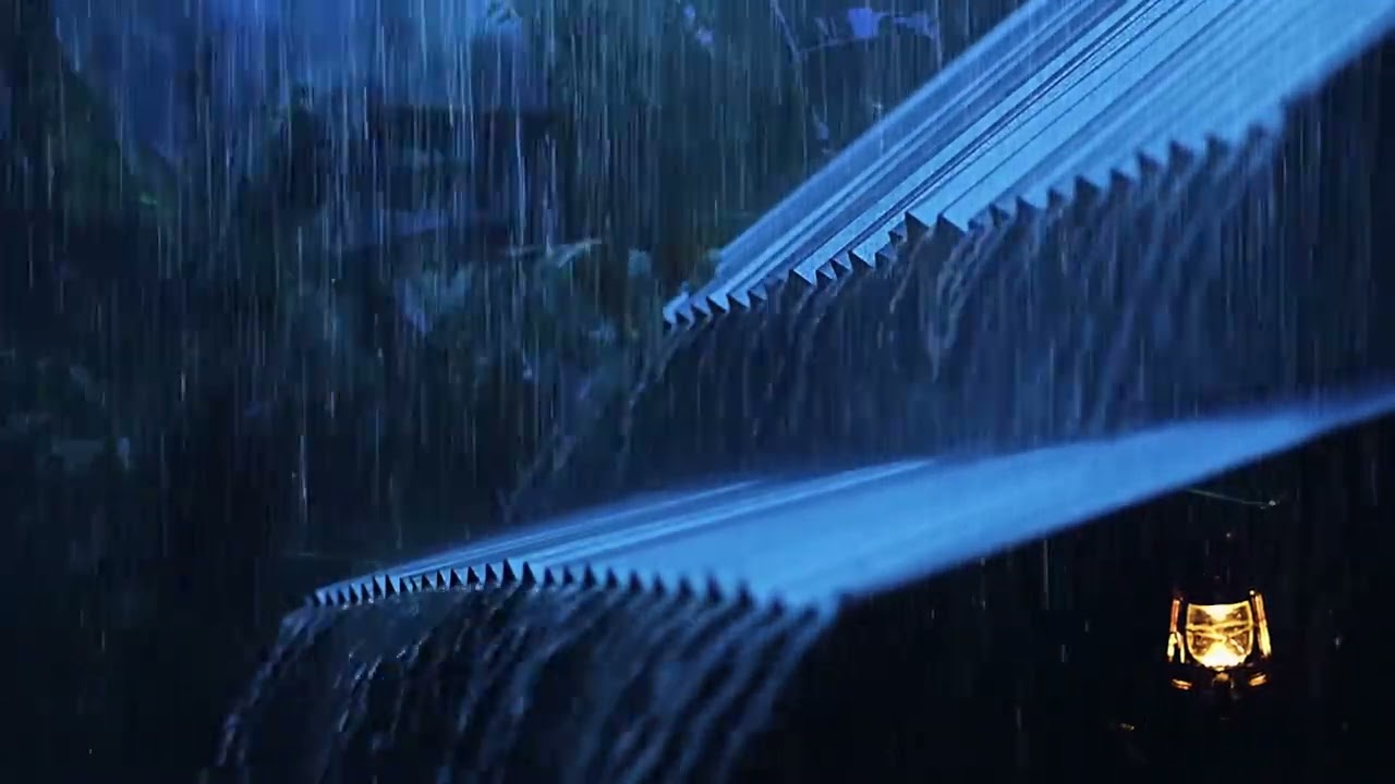 Sleep Instantly with Powerful Hurricane, Heavy Rain, Strong Wind, Heavy Thunder at Stormy Night