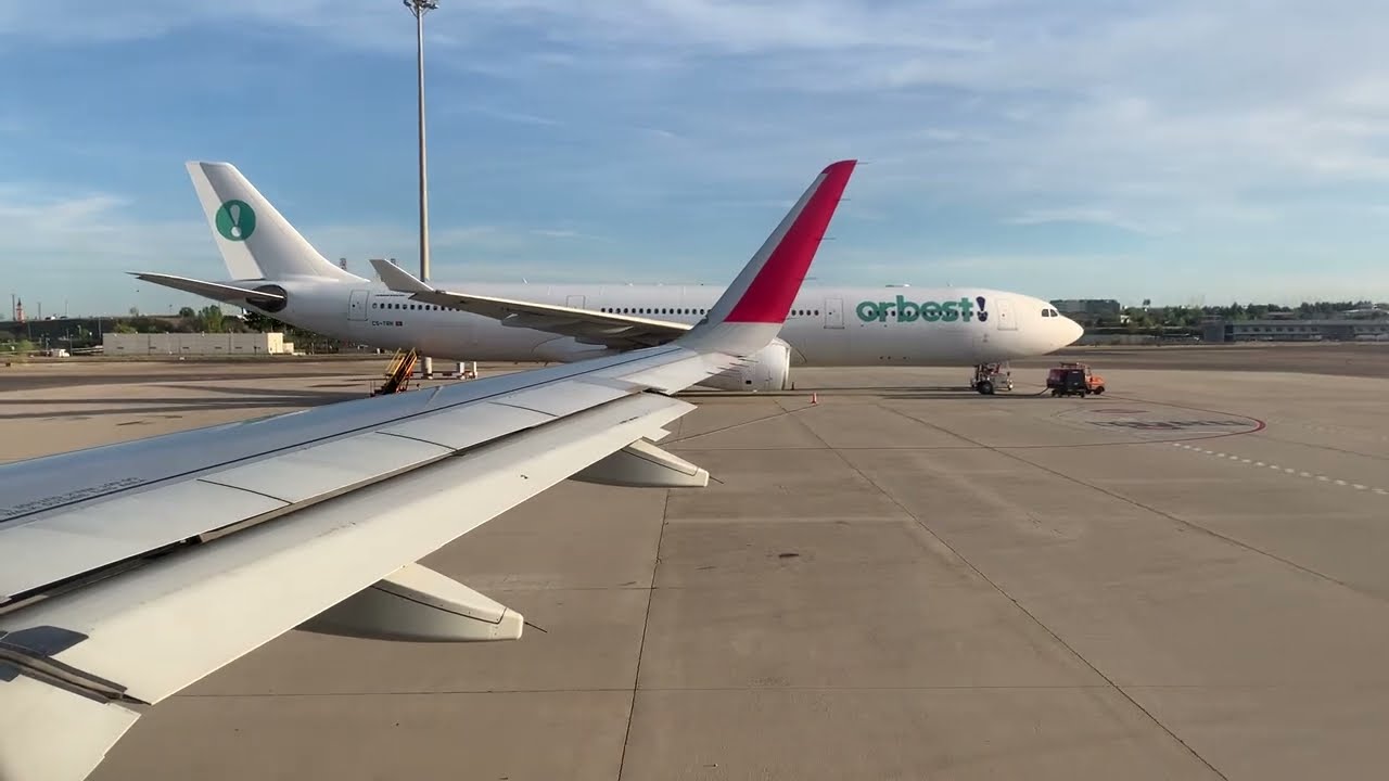 Iberia A320 start up, taxi and takeoff from Madrid