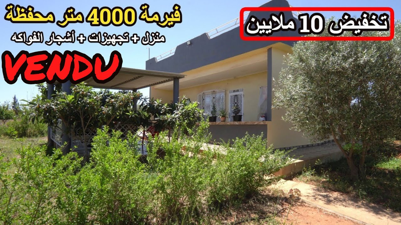 ✨ فيرمة صغيرة بالمنزل وجميع التجهيزات مليئة بكل انواع الاشجار والفواكه ✨ الخميسات