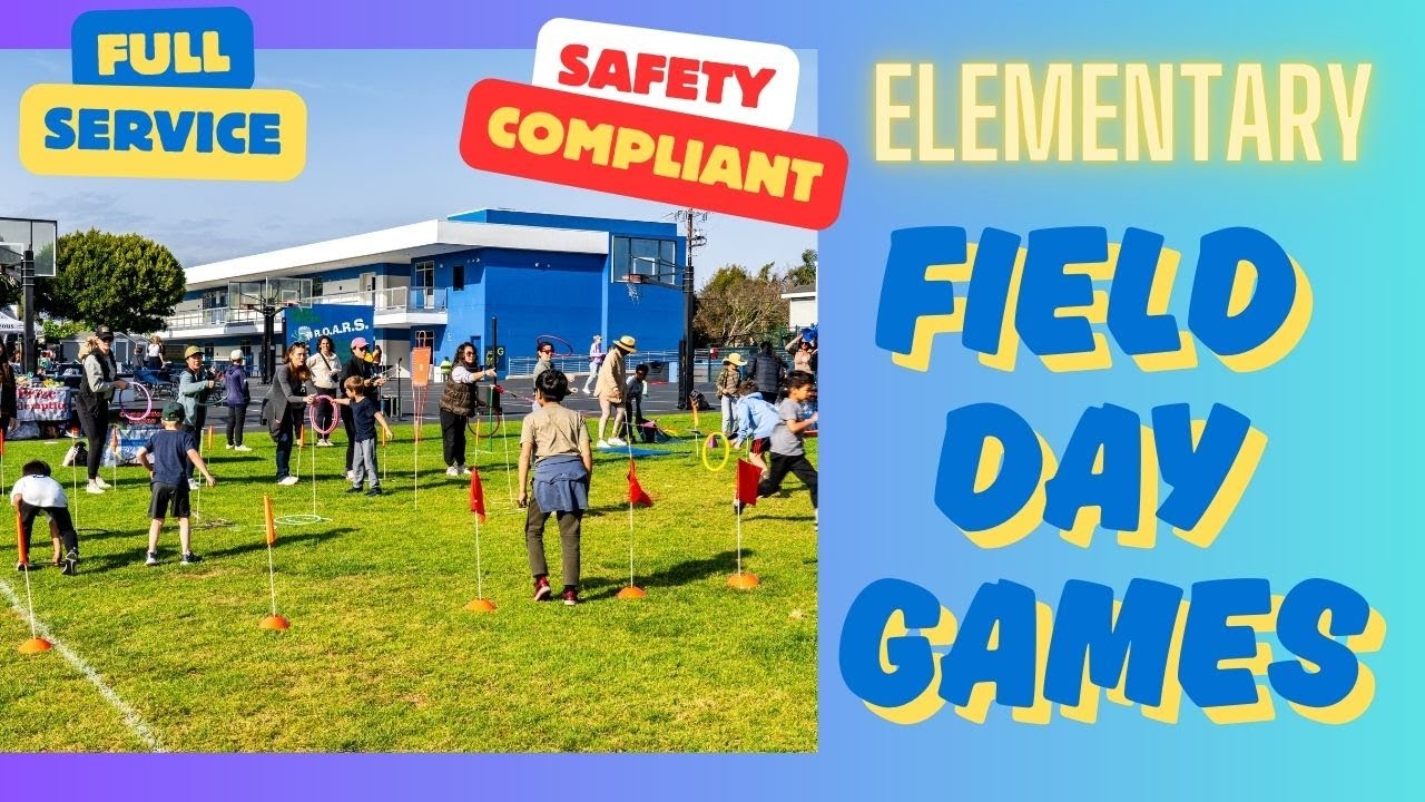 Fun Elementary School Field Day Games K-6th | Full Service Field Day Setup for Large Student Crowds