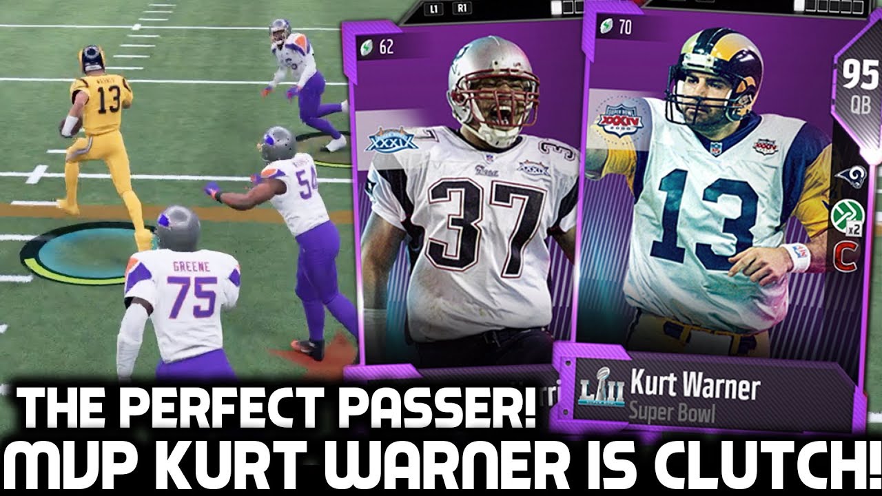 SUPER BOWL MVP KURT WARNER IS THE BEST PASSER! MADDEN 18 Ultimate Team