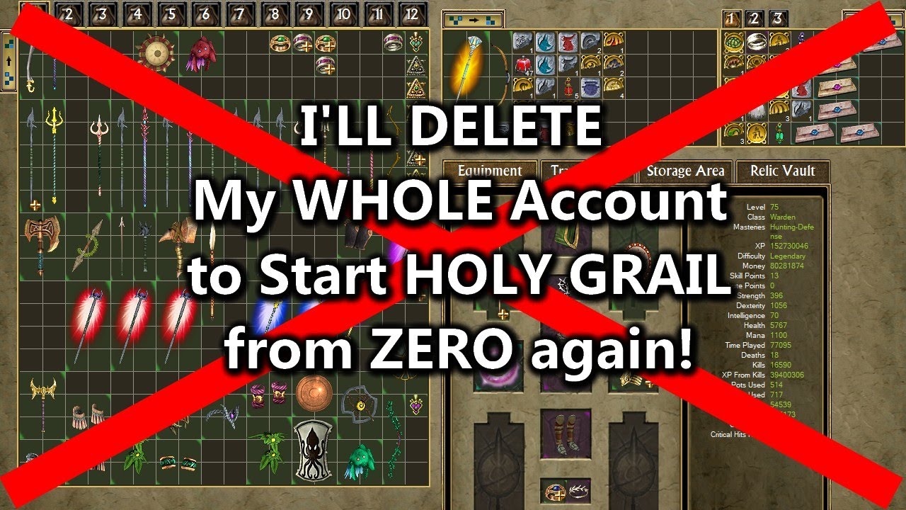 TITAN QUEST - Delete ALL Heroes, ALL Items, Start from Zero HOLY GRAIL, the real one!!!