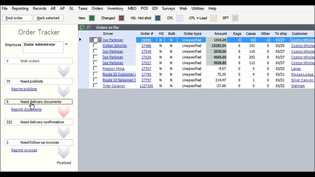 eoStar Order Tracker Overview