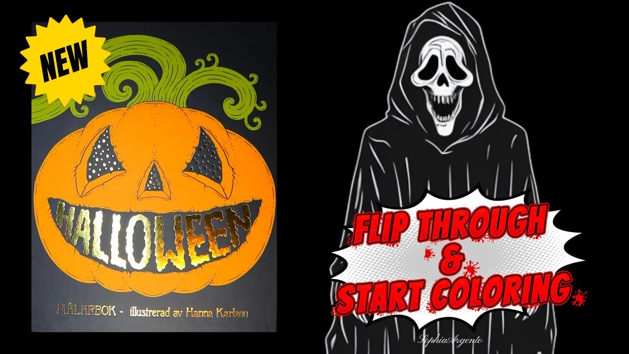 Halloween Coloring Week  - Spooky Frog Shop - Coloring Book - Hanna Karlzon