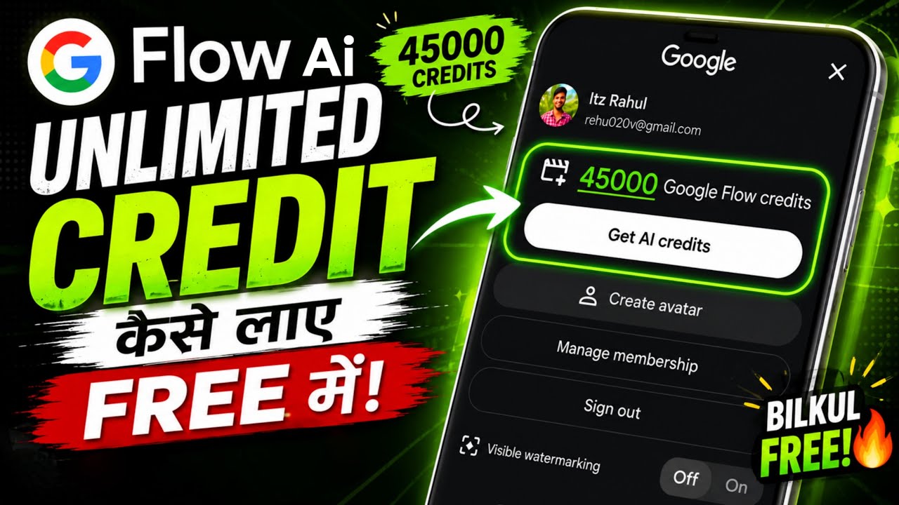Google Flow Free Credits | Create Unlimited Ai Videos In Google Flow | Get Free Credits In Flow Ai