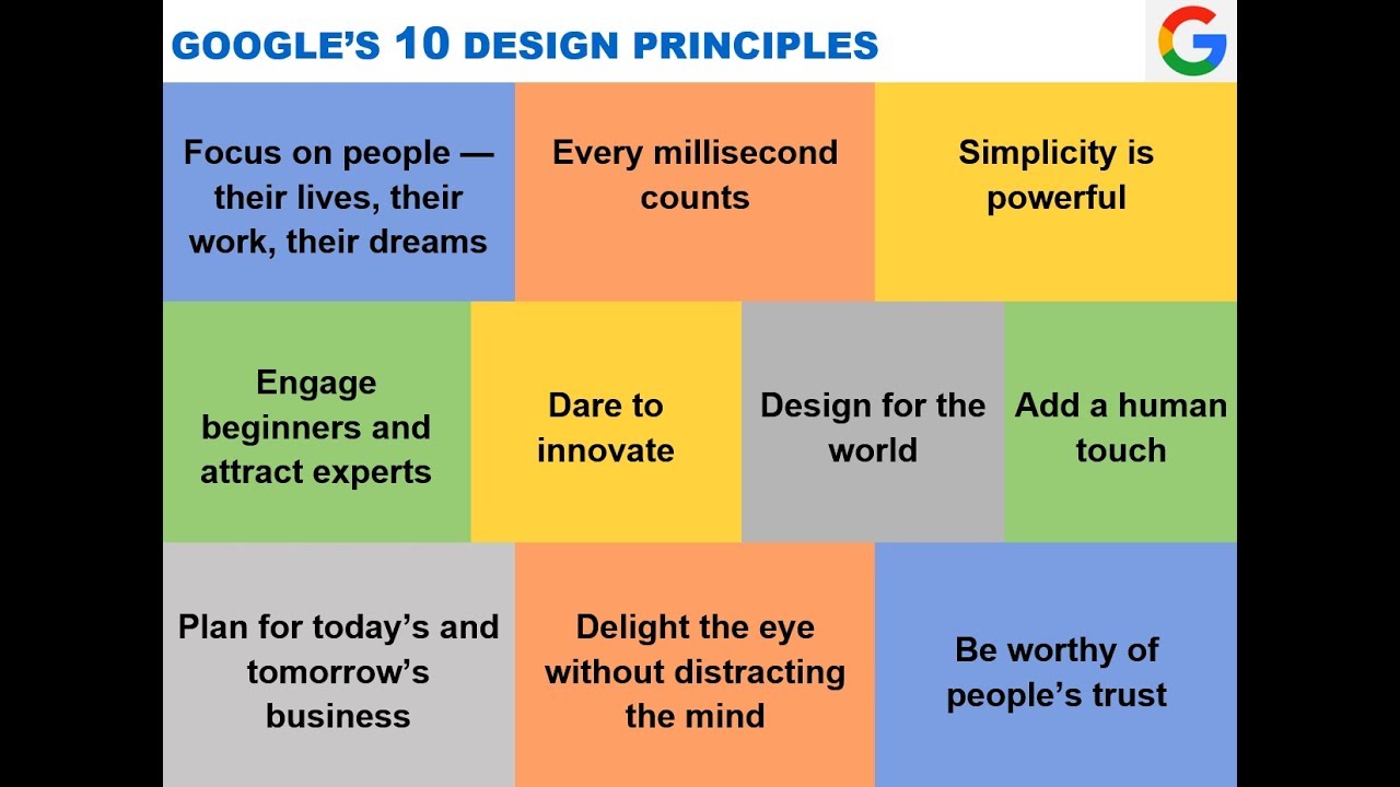 Google's 10 design principles via Laszlo Bock