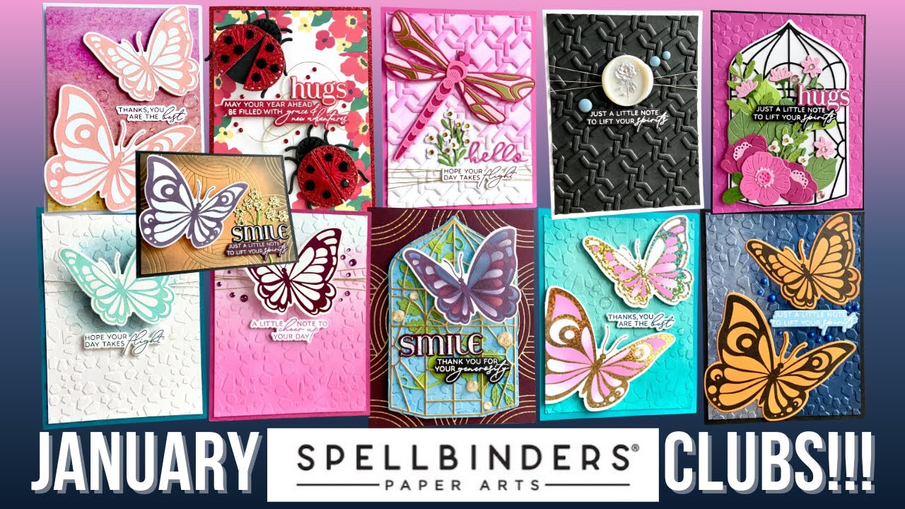 Spellbinders January 2025 Club Cards: Enchanting SPRING Creations