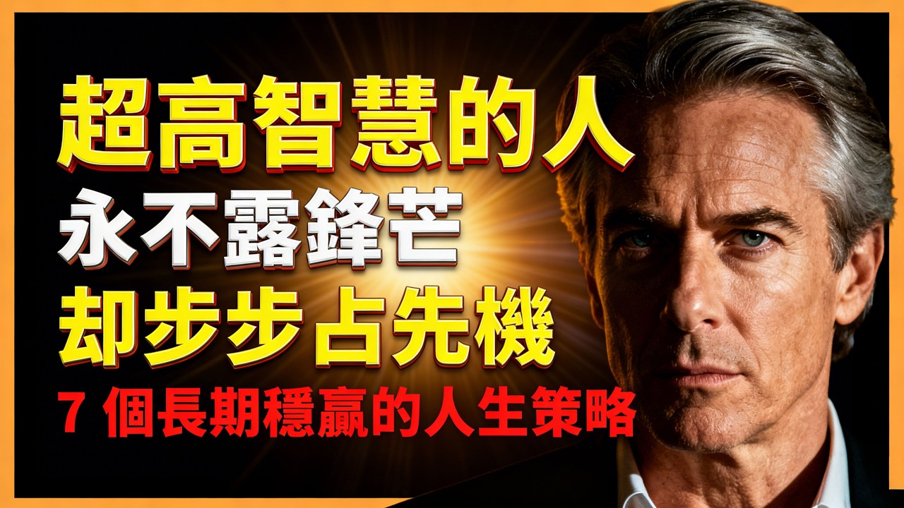 超高智慧的人：不露鋒芒，卻步步占先機｜7 個長期穩贏的人生策略#人生智慧 #心理學 #人性 #思維模式 #成功哲理