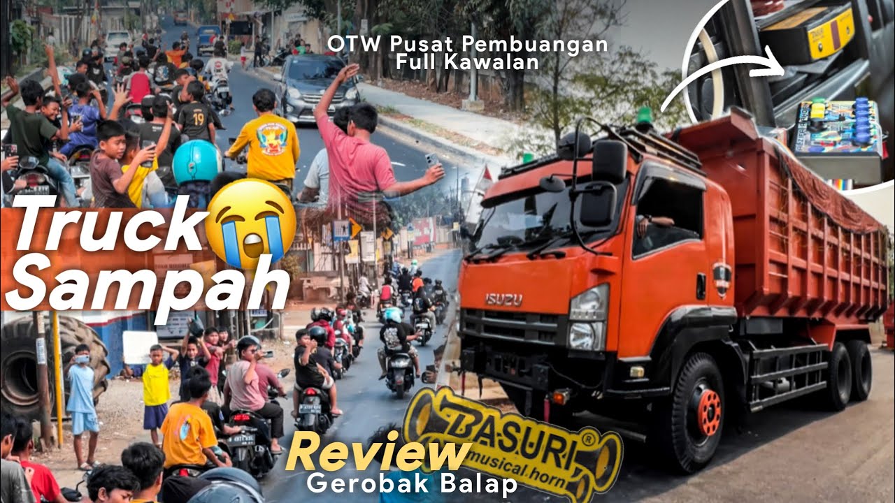CUMA TRUCK SAMPAH BISA SERAME INI !! REVIEW TELOLET BASURI GEROBAK BALAP BANTAR GEBANG