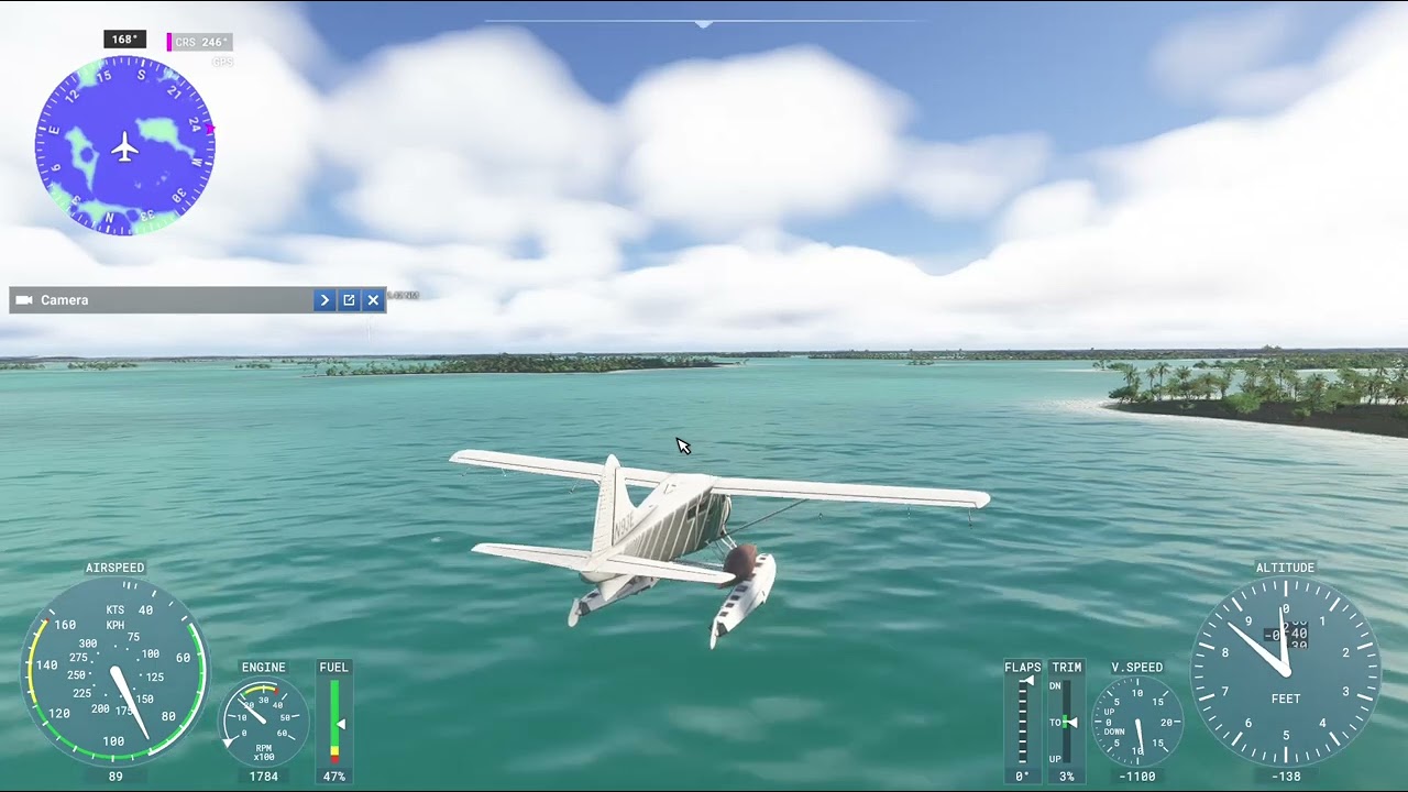 Landing In Water At Bahamas