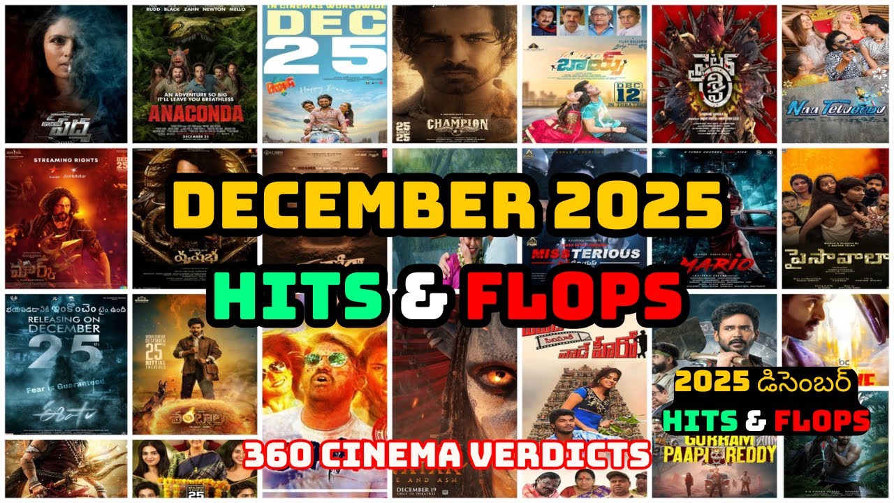2025 December Month: Hits & Flops | Hits and Flops | Full Box Office Analysis! | 360 Cinema Verdicts