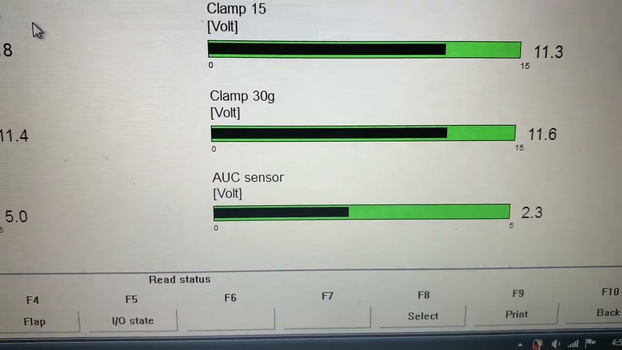 Testing E46 AUC sensor with INPA