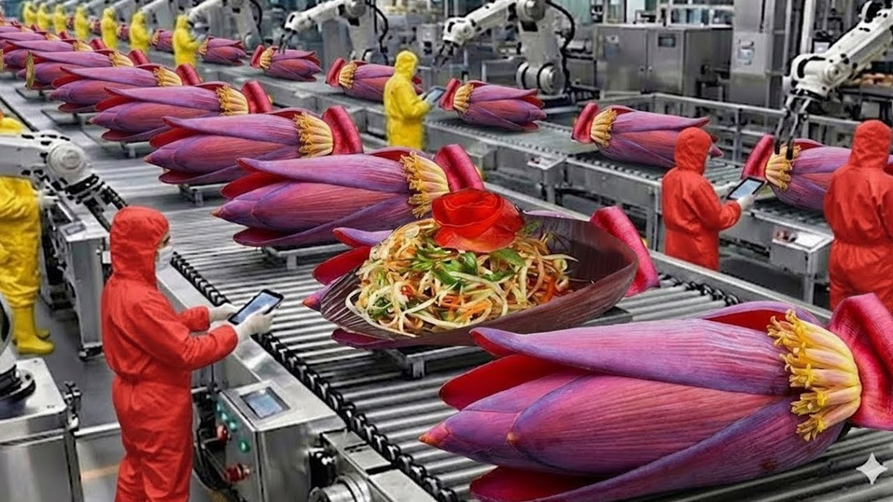 Inside a High Tech Banana Blossom Factory USA You’ve Never Seen Before (Full Process)