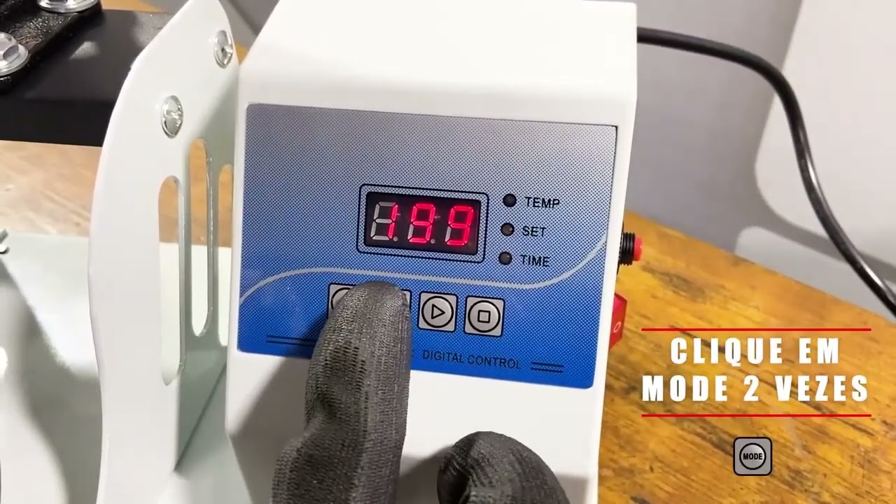 Prensa Térmica Configurando Celsius
