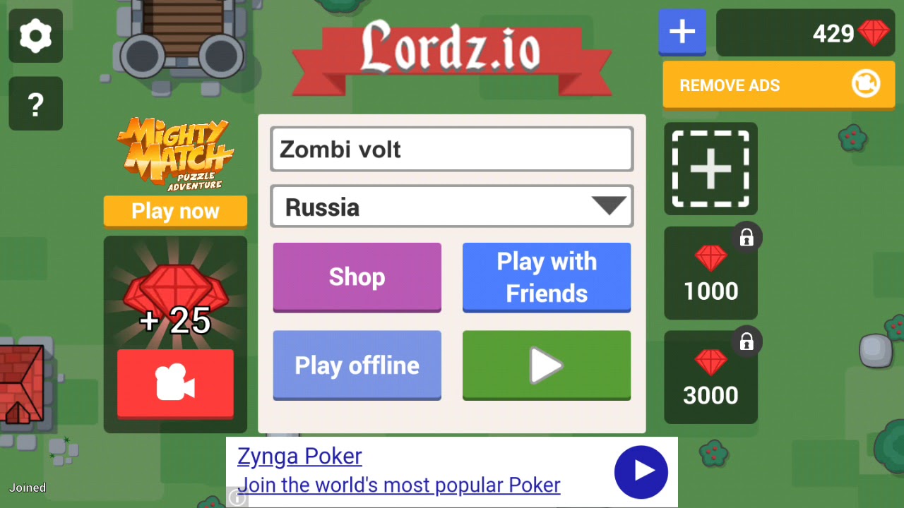 Как играть по сети в Lordz.io