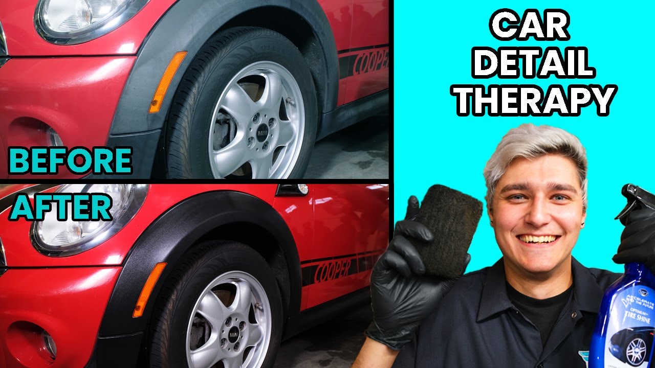 Detailing Sun Faded Mini Cooper! | Clay Bar, Paint Buffing, Power Washing, Foam Cannon!