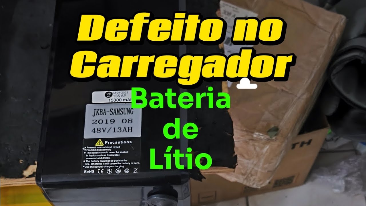 Defeito no carregador - Bateria de lítio