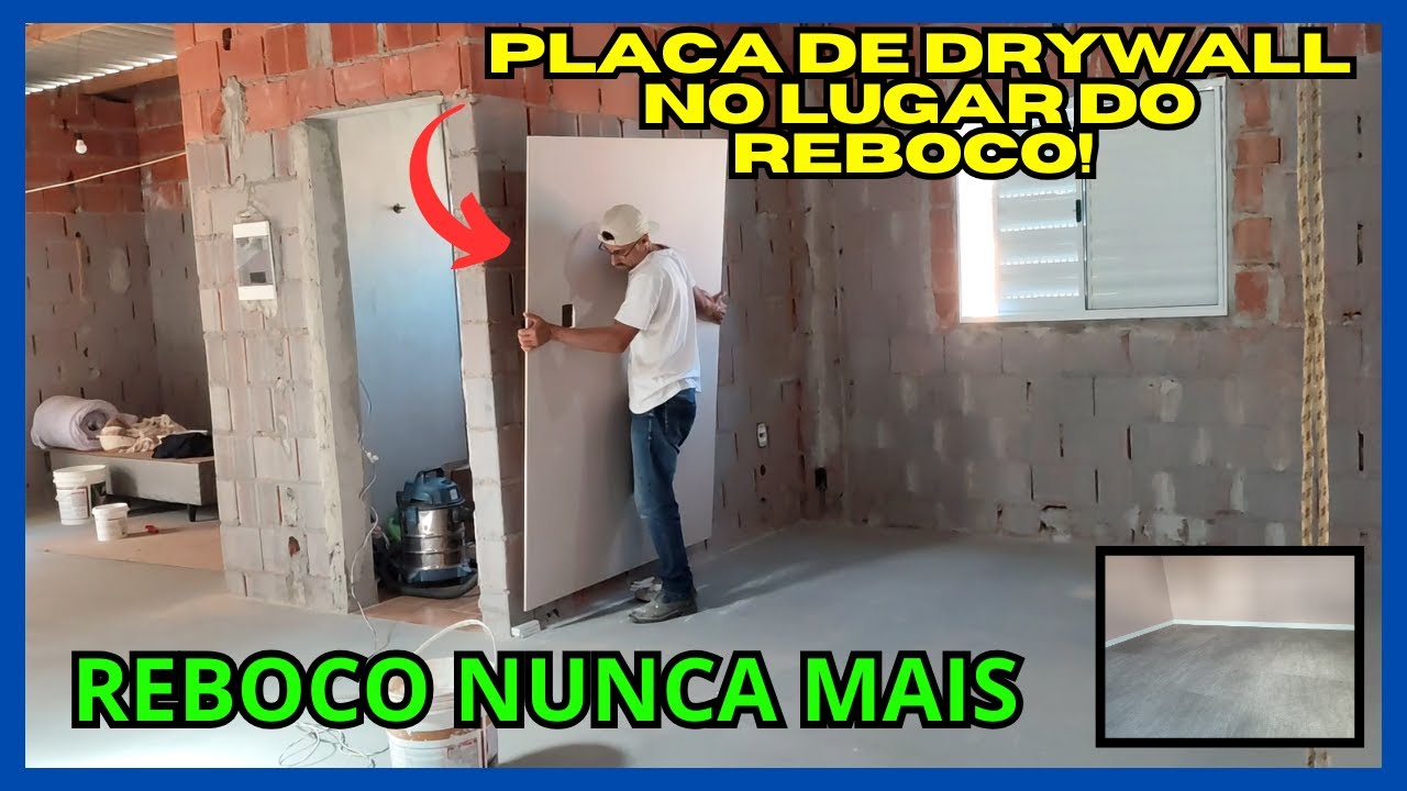 Drywall vs. Reboco: QUAL &Eacute; MELHOR Para Sua Parede?
