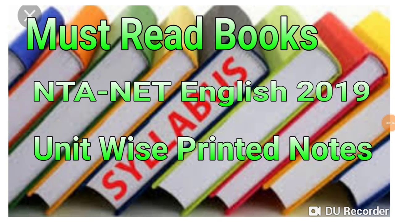 How to approach NTA-NET English  2020- Must Read Books