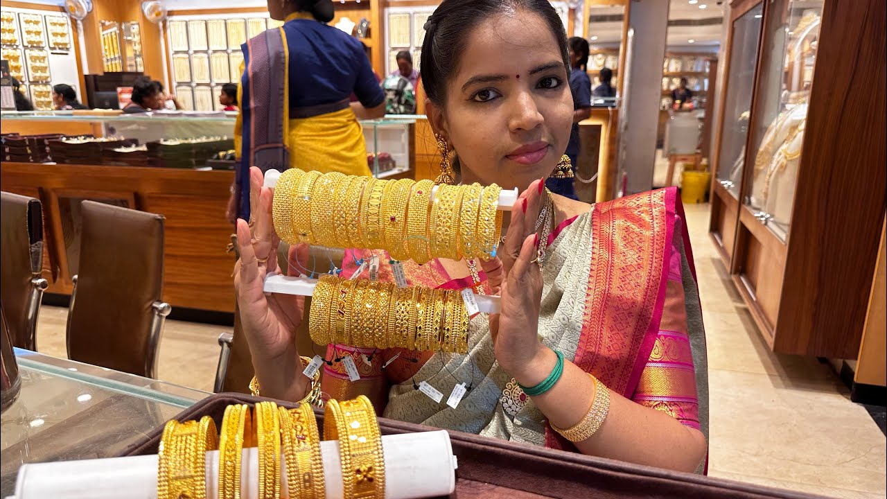 10 Grams Gold Broad Bangles | Kerala kolkata wedding Bangles | Screw & Plain Type Low wastage 8-10%