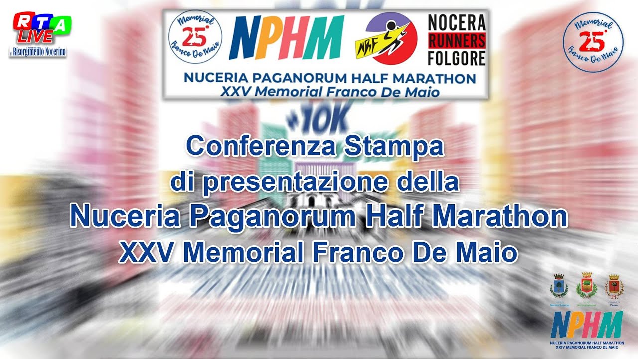 NUCERIA PAGANORUM HALF MARATHON: la conferenza stampa in diretta