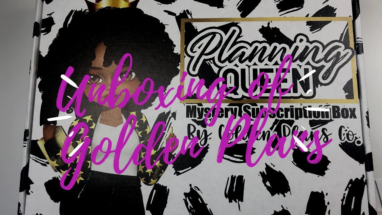Golden Plans Co Unboxing|| planner goodies|| #goldenplansco #plannerbabe #subbox #trickaplans