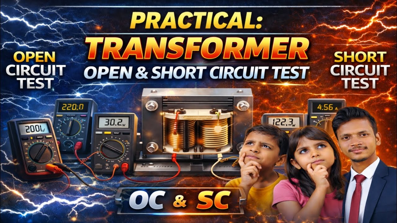 VERIFY TRANSFORMER OF OPEN AND SHORT CIRCUIT TEST#electricianictsm #educationalvideo#BY PRAKASH SIR 