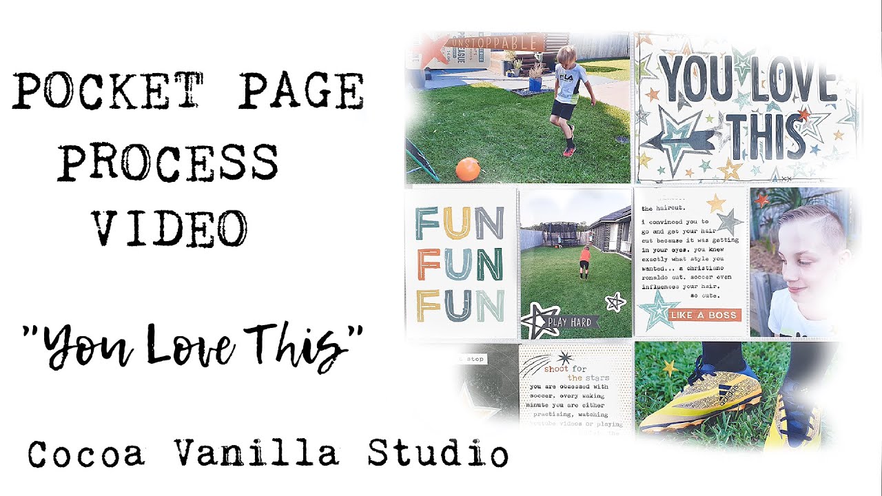 SCRAPPING SPORTS PHOTOS | Pocket Page Process | Cocoa Vanilla Studio