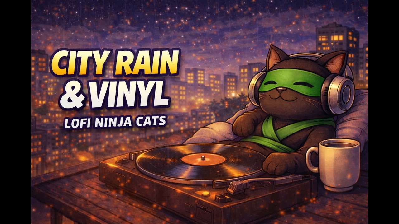 Rainy Night Lofi 🌧️ Relaxing Vinyl Beats to Study / Chill