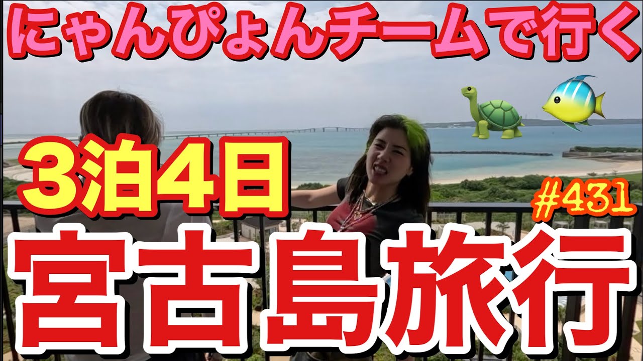3泊４日で宮古島旅行ににゃんぴょんチームで行ったけど安定のドタバタ旅で亀も逃げそうで草