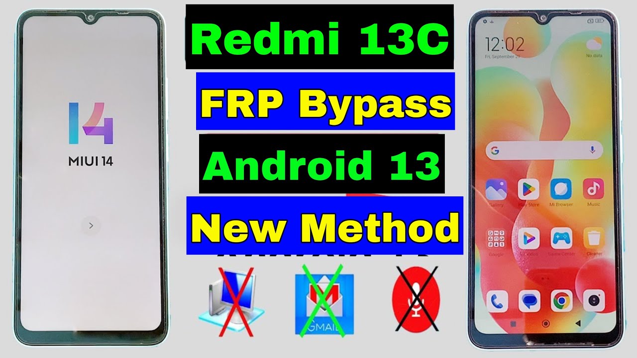 Redmi 13C FRP Bypass Android 13 Without PC | Xiaomi Redmi 13C FRP Unlock Miui 14 | New Method