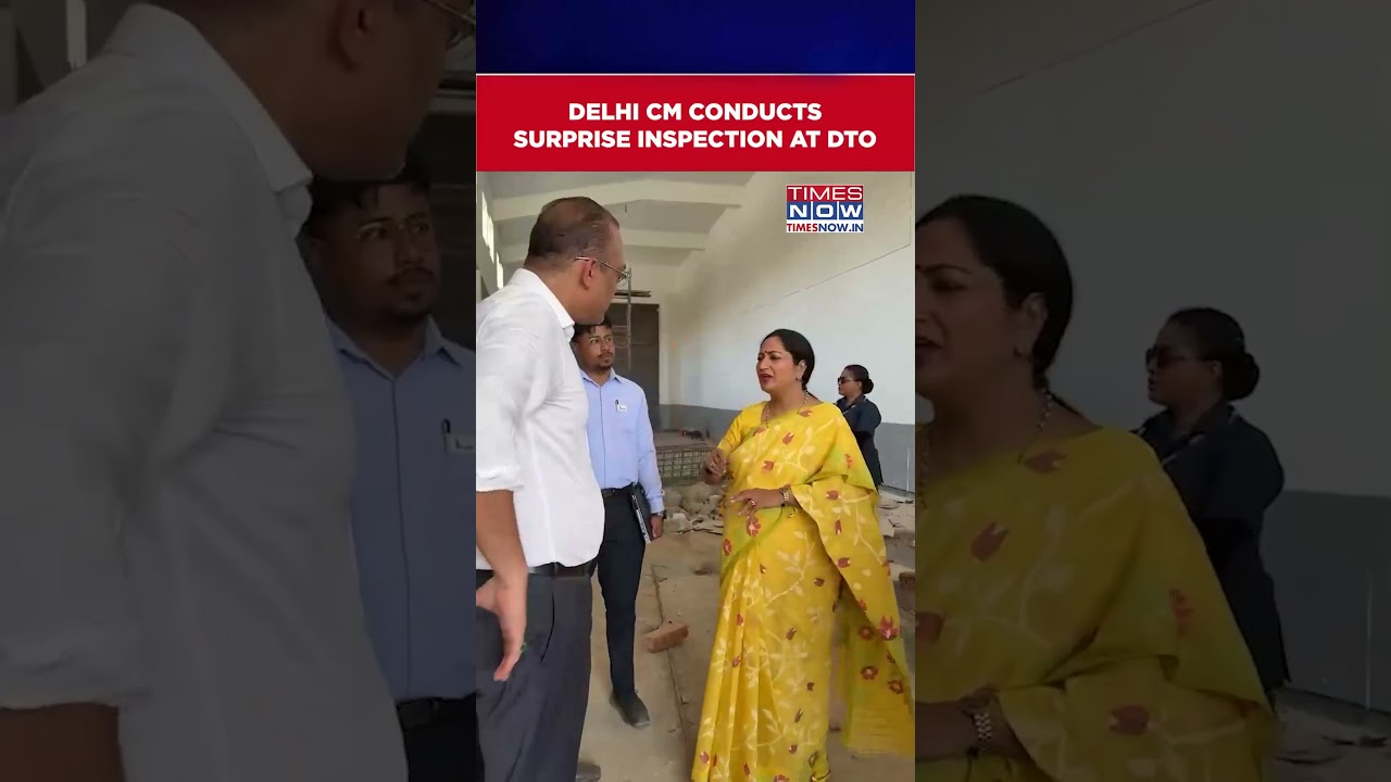 Delhi CM Rekha Gupta Conducts Surprise Inspection At DTO Office In Burari #shorts