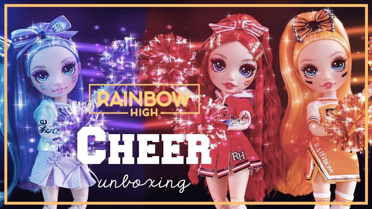 🌈Rainbow High línea de porristas - Abriendo a Ruby, Poppy y Violet | completé la colección