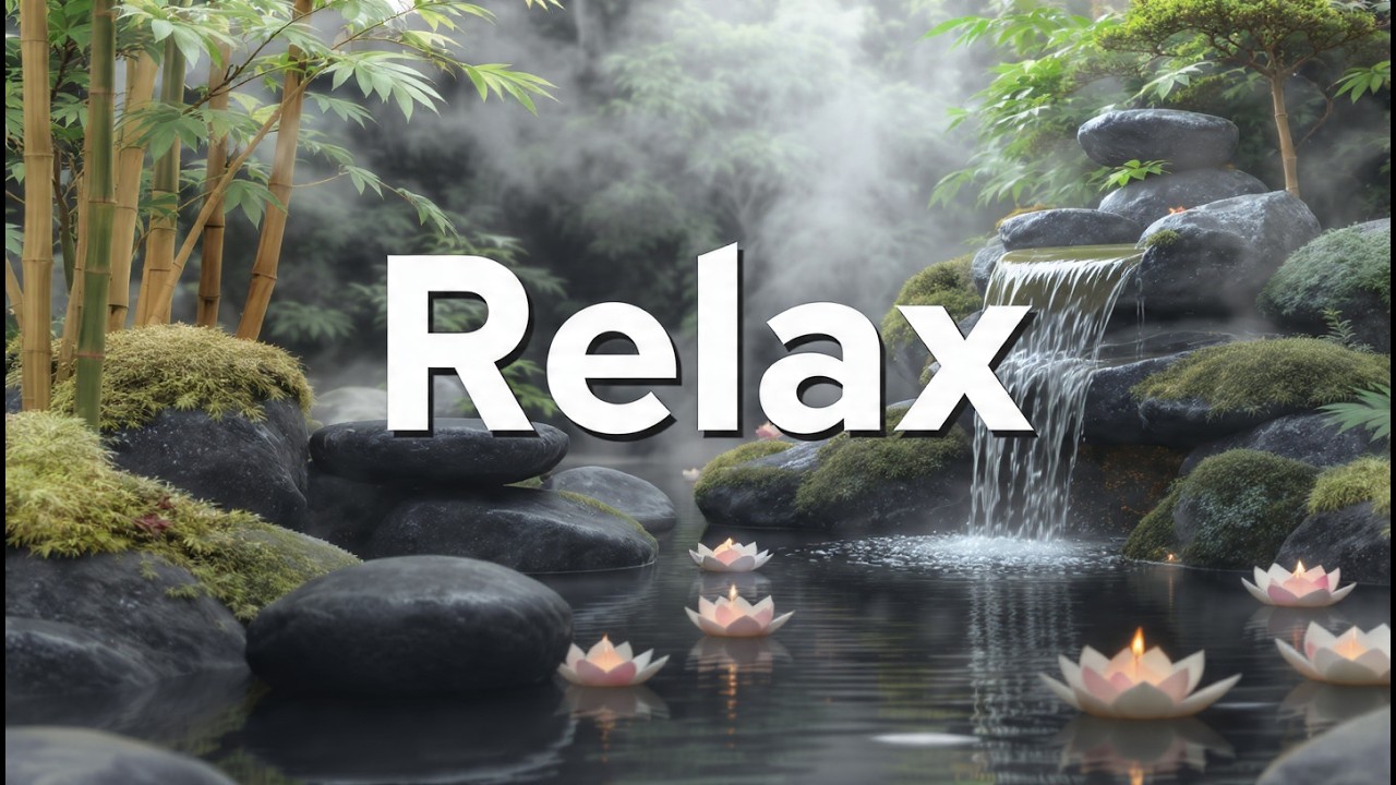 Deep Sleep Music with Zen Bamboo Water Fountain Ambience | Live 24/7