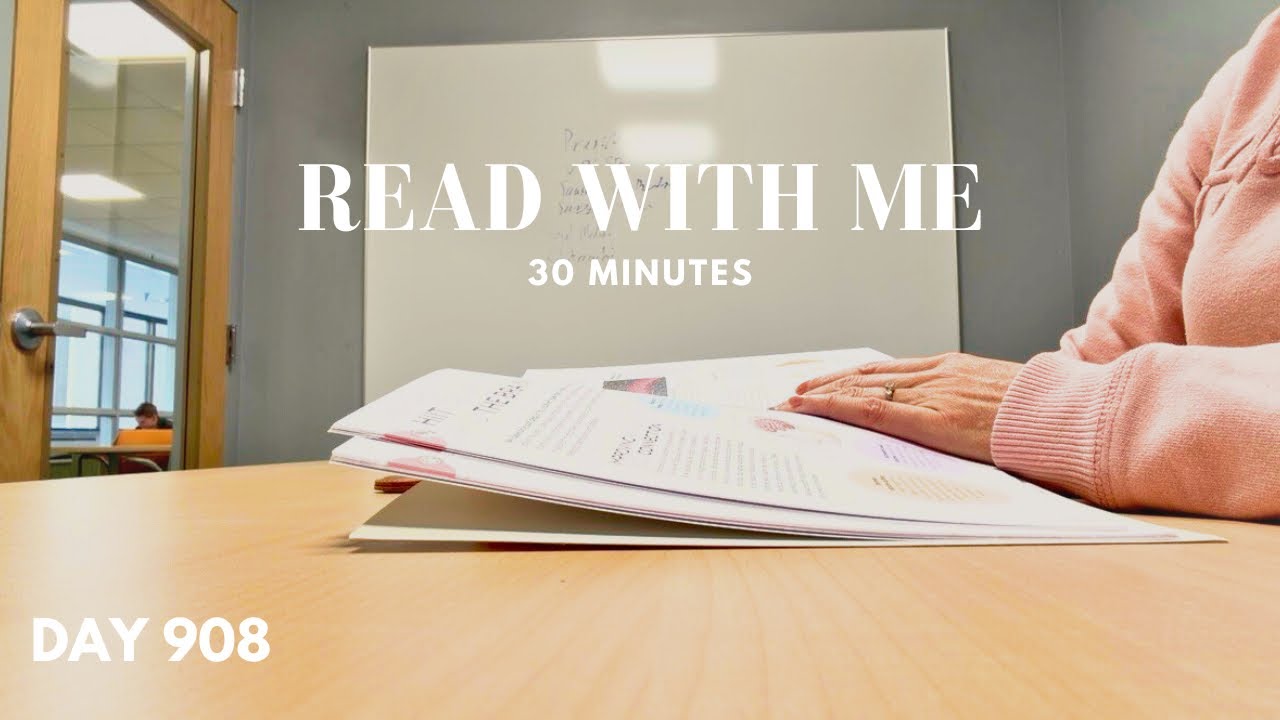 READ WITH ME | 30 Minutes in a Quiet Study Room 📖 (Real Background Noise) | Day 908