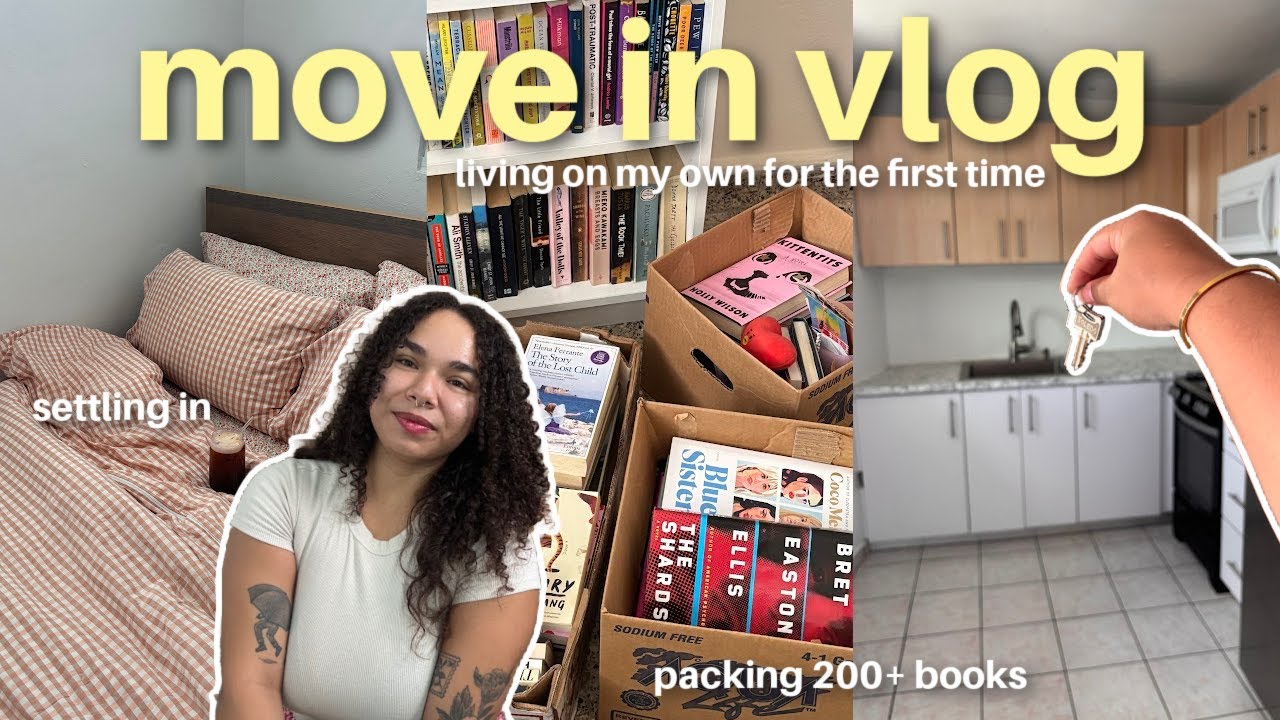 moving vlog ep. one 📦 📚 empty apartment tour and living on my own for the first time