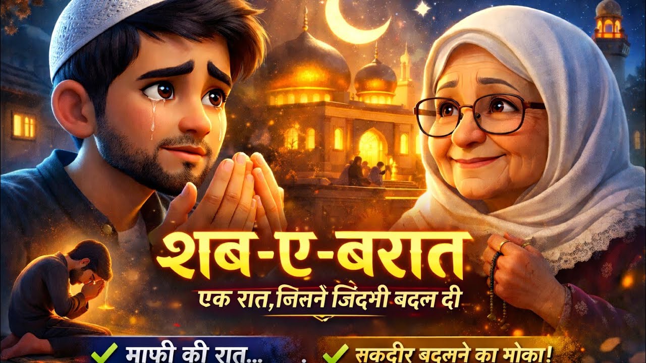 शब ए_बारात तक़दीर बदलने का मौका एक इमोशनल इस्लामिक कहानी आज की रात जो मांगो वो मिलेगा 